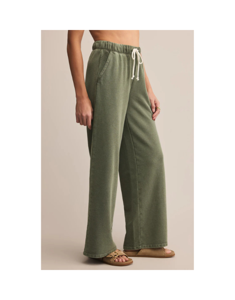 Z Supply Hunter Knit Denim Pant in Hunter Green by Z Supply