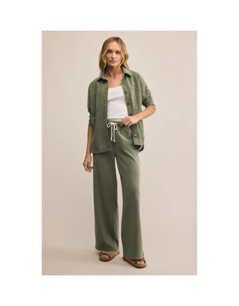 Z Supply Hunter Knit Denim Pant in Hunter Green by Z Supply
