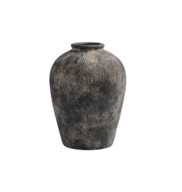 Bacon Basketware Ltd Large Black Terracotta Vase