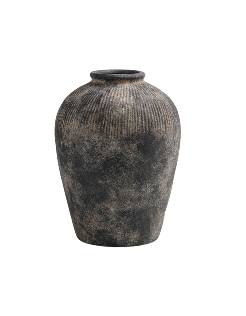 Bacon Basketware Ltd Large Black Terracotta Vase