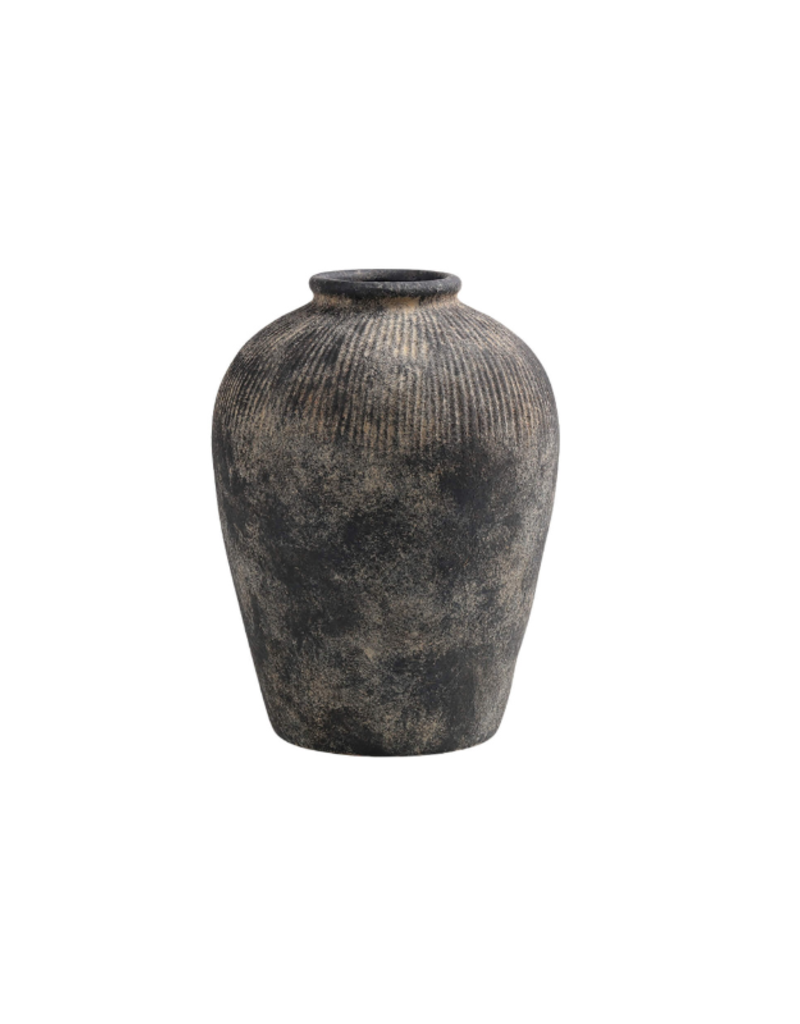 Bacon Basketware Ltd Medium Black Terracotta Vase