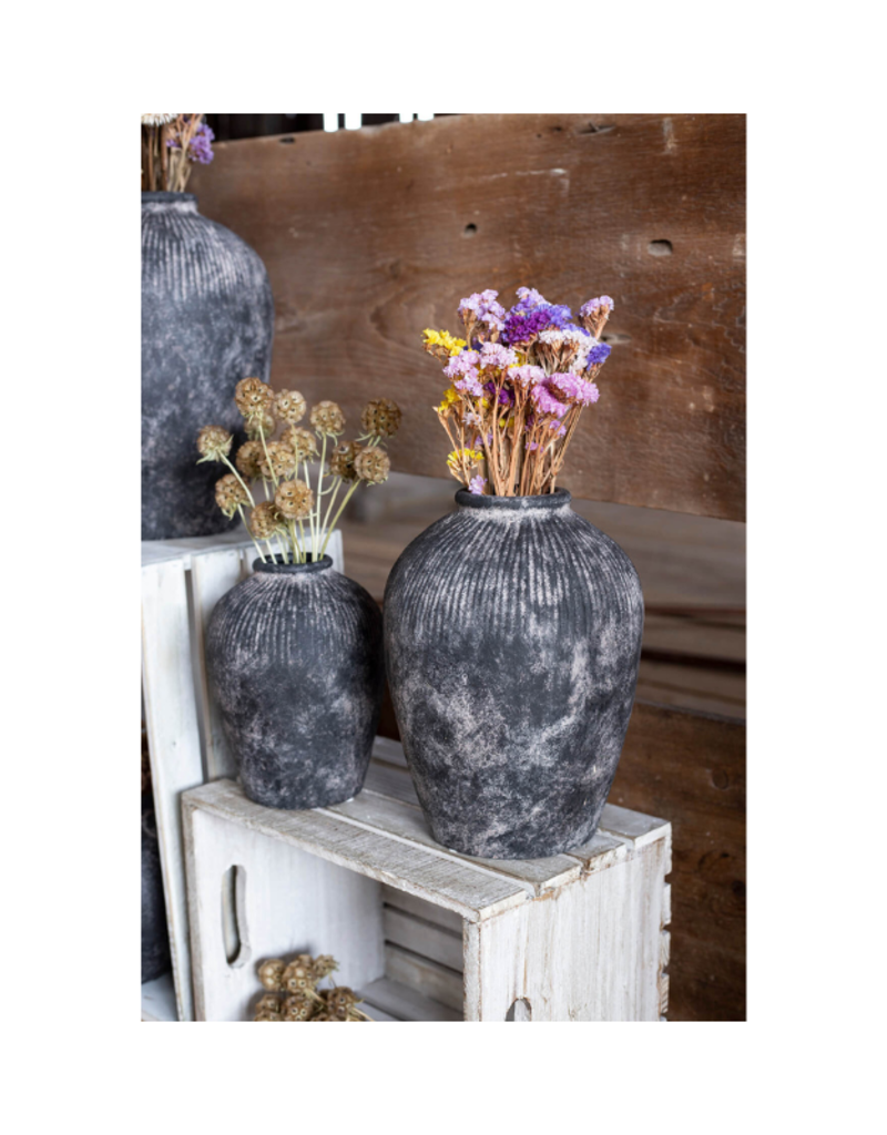 Bacon Basketware Ltd Medium Black Terracotta Vase