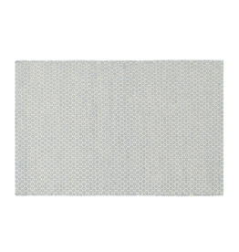 Dash & Albert Dash Handwoven Wool Honeycomb French Blue/Ivory Rug 2'6"x8'