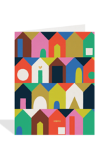 Halfpenny Postage Colourful Homes Card