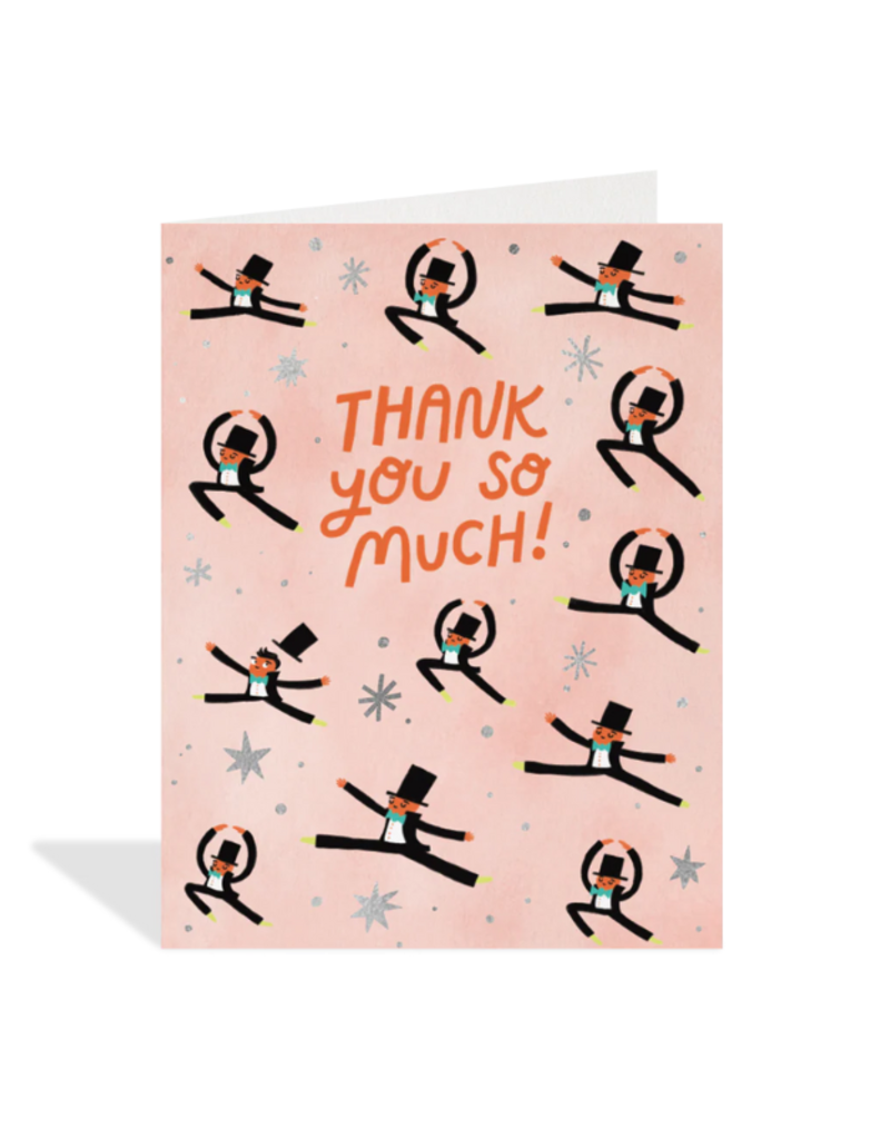 Halfpenny Postage Leaping Thank You Card