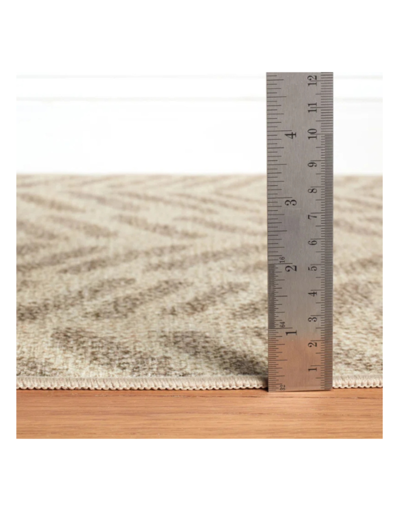 Dash & Albert Dash & Albert Machine Washable Rowley Grey Rug 3x5