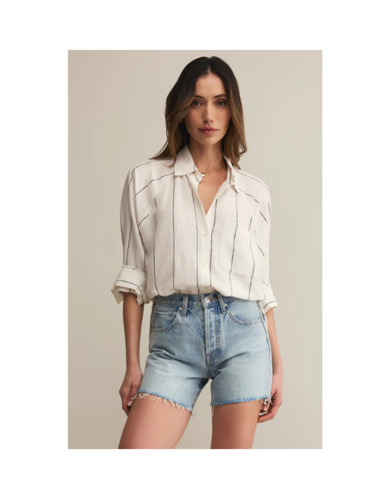 ZS The Perfect Linen Top White - The Art of Home