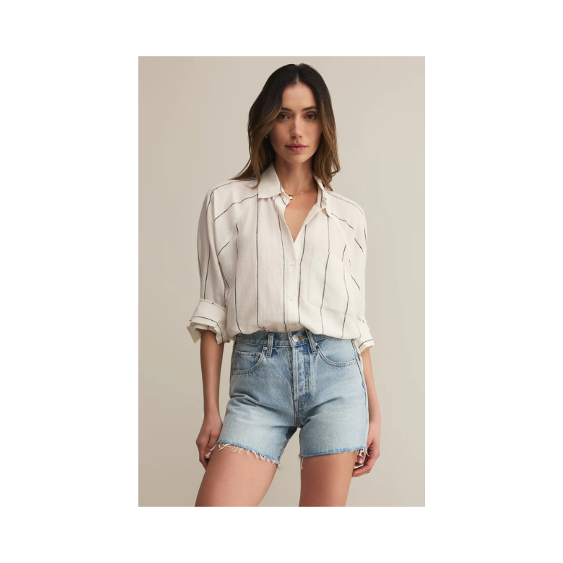ZS The Perfect Linen Top White - The Art of Home