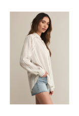 Z Supply The Perfect Linen Top in White Stripe  by Z Supply