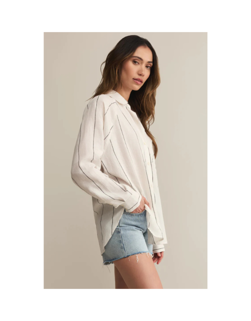 トップス Ann ZS The Perfect Linen Top White - The Art of Home