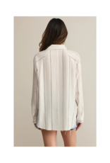 Z Supply The Perfect Linen Top in White Stripe  by Z Supply