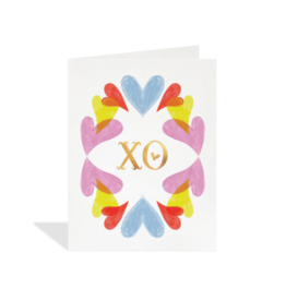 Halfpenny Postage XO Hearts Card