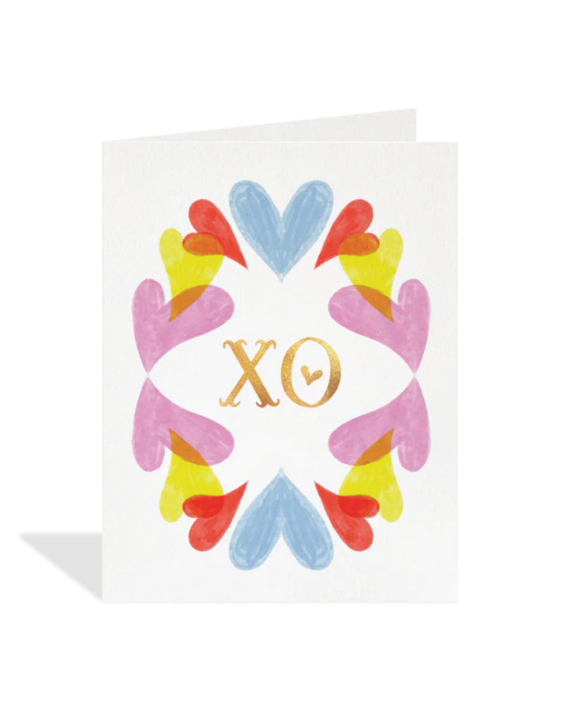 Halfpenny Postage XO Hearts Card