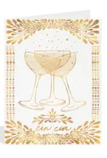 Halfpenny Postage Cin Cin Card