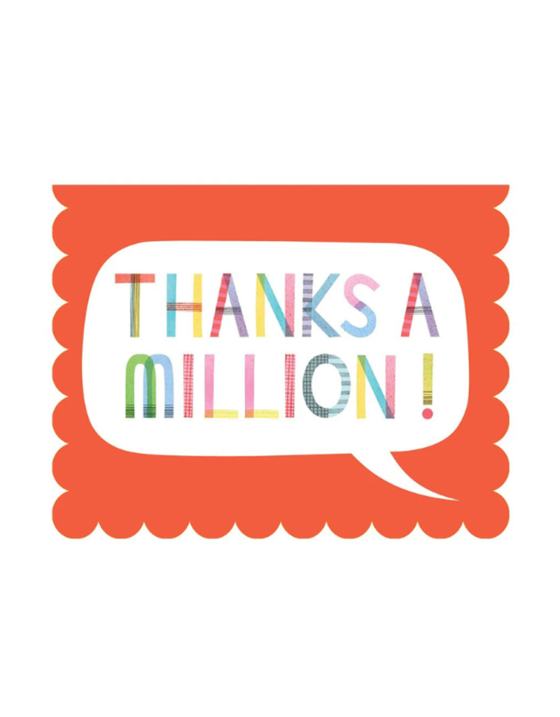 Halfpenny Postage Thanks A Million Card