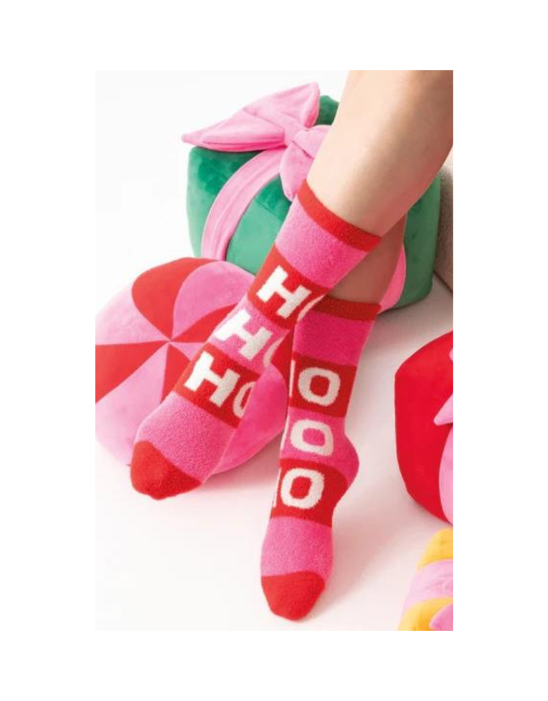 Shiraleah Ho Ho Ho Socks in Pink