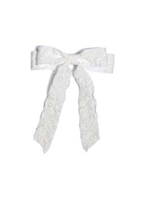 Shiraleah Textured Bow Clip in White