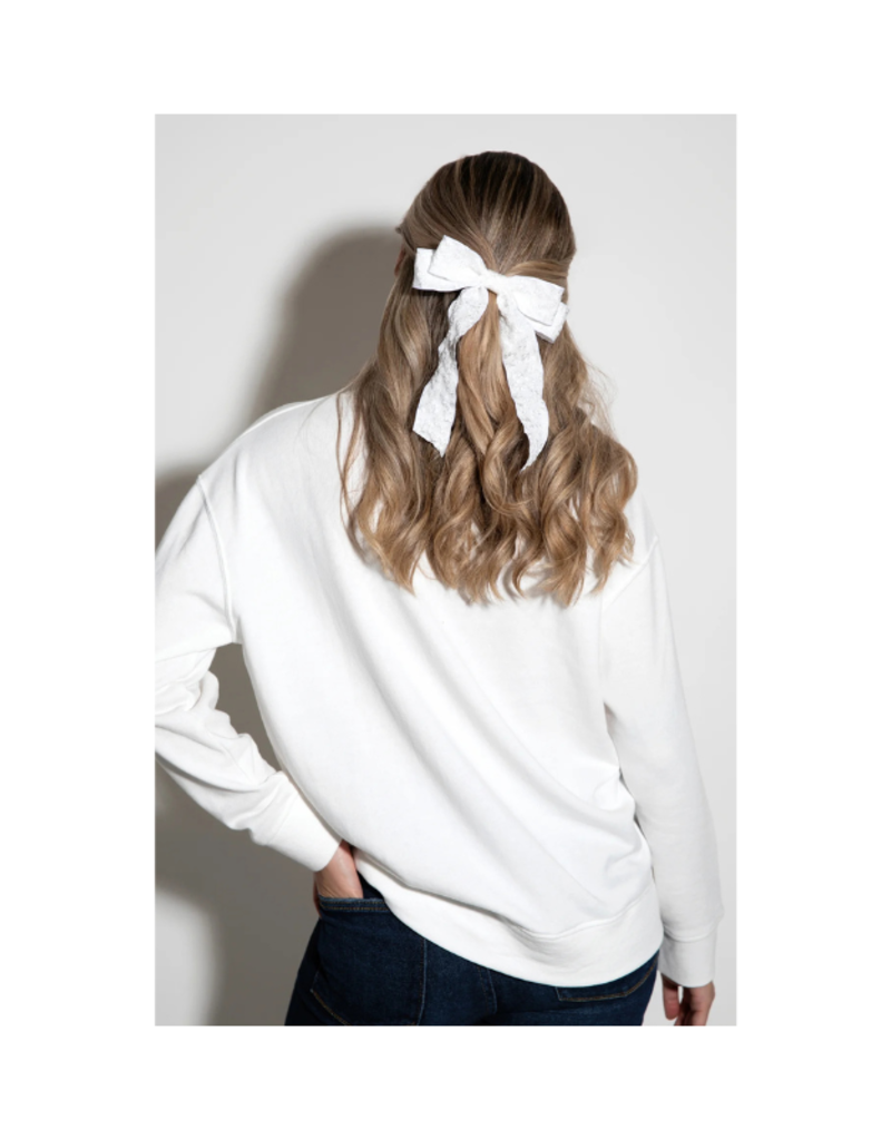 Shiraleah Textured Bow Clip in White