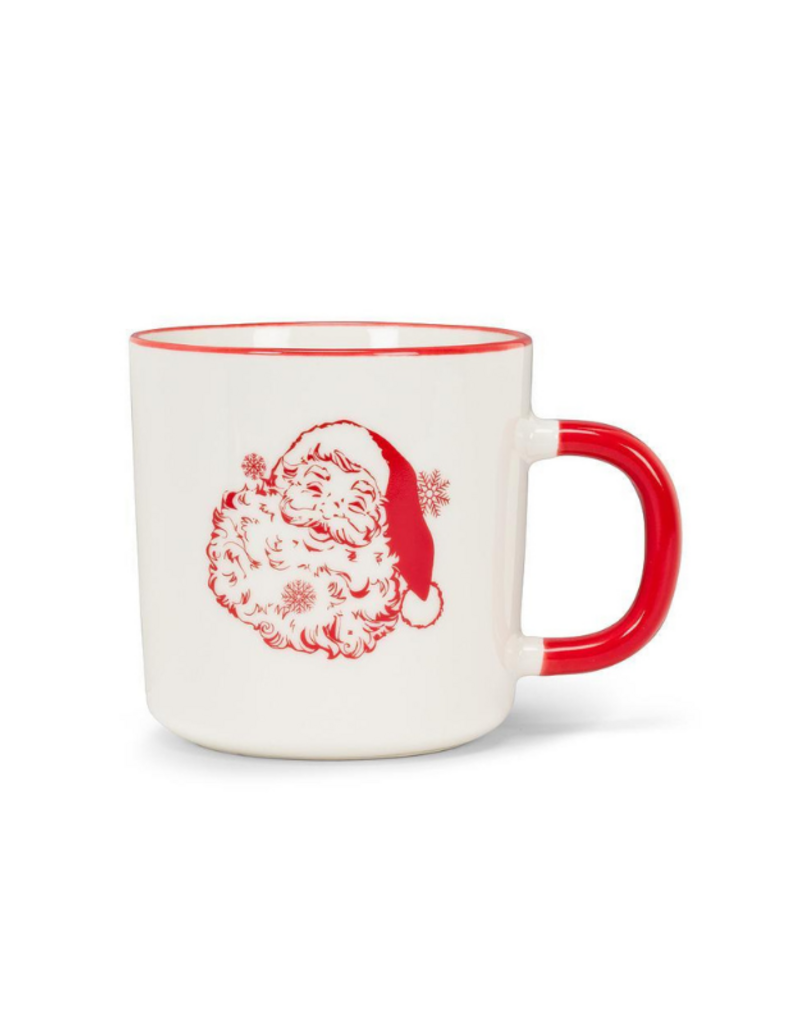 Vintage Style Santa Mug Red