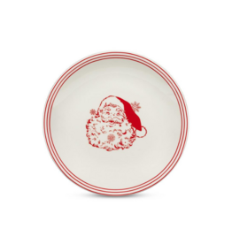 Vintage Style Santa Plate in Red