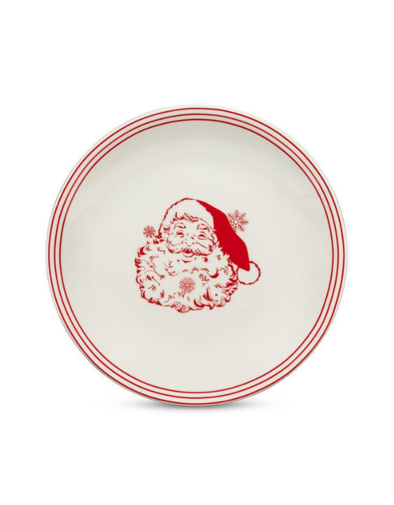 Vintage Style Santa Plate in Red