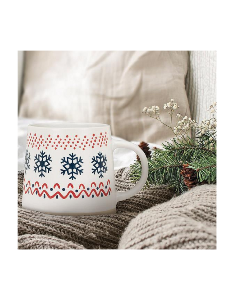 Nordic Pattern Wide Base Mug