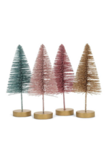 Glitter Bottle Brush Trees Assorted 6"