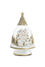 Village Pedestal Snow Globe