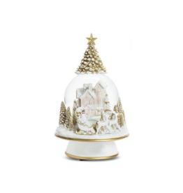 Village Pedestal Snow Globe