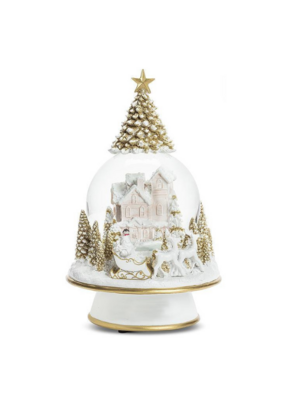 Village Pedestal Snow Globe