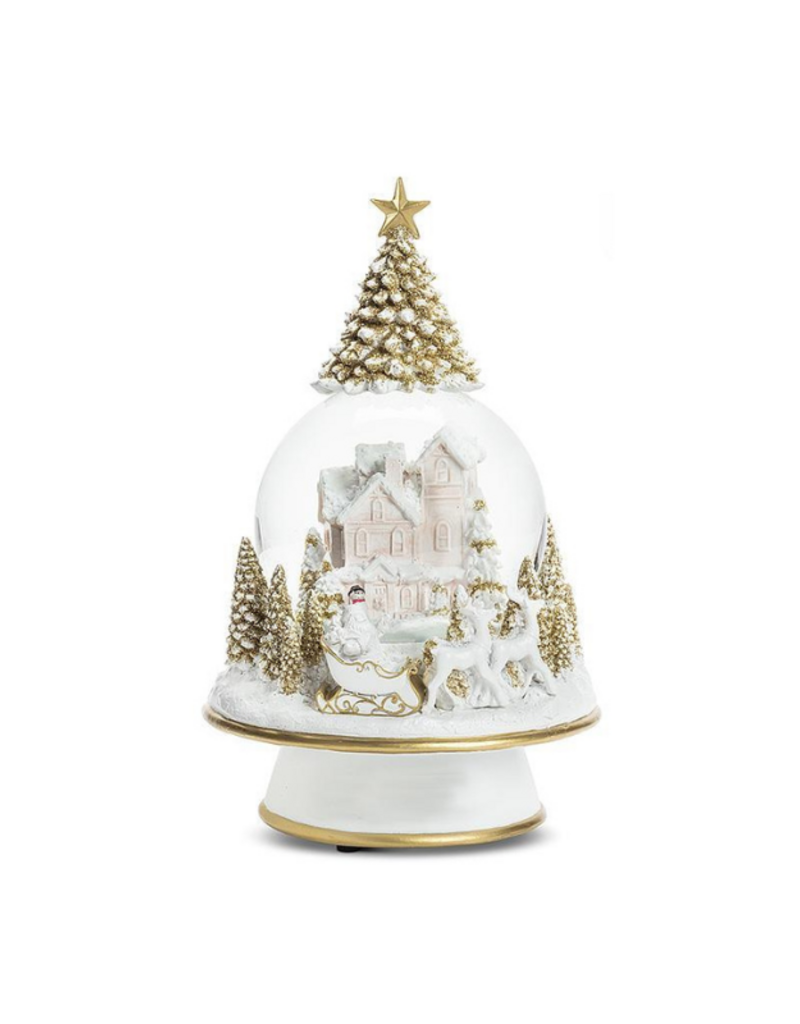 Village Pedestal Snow Globe