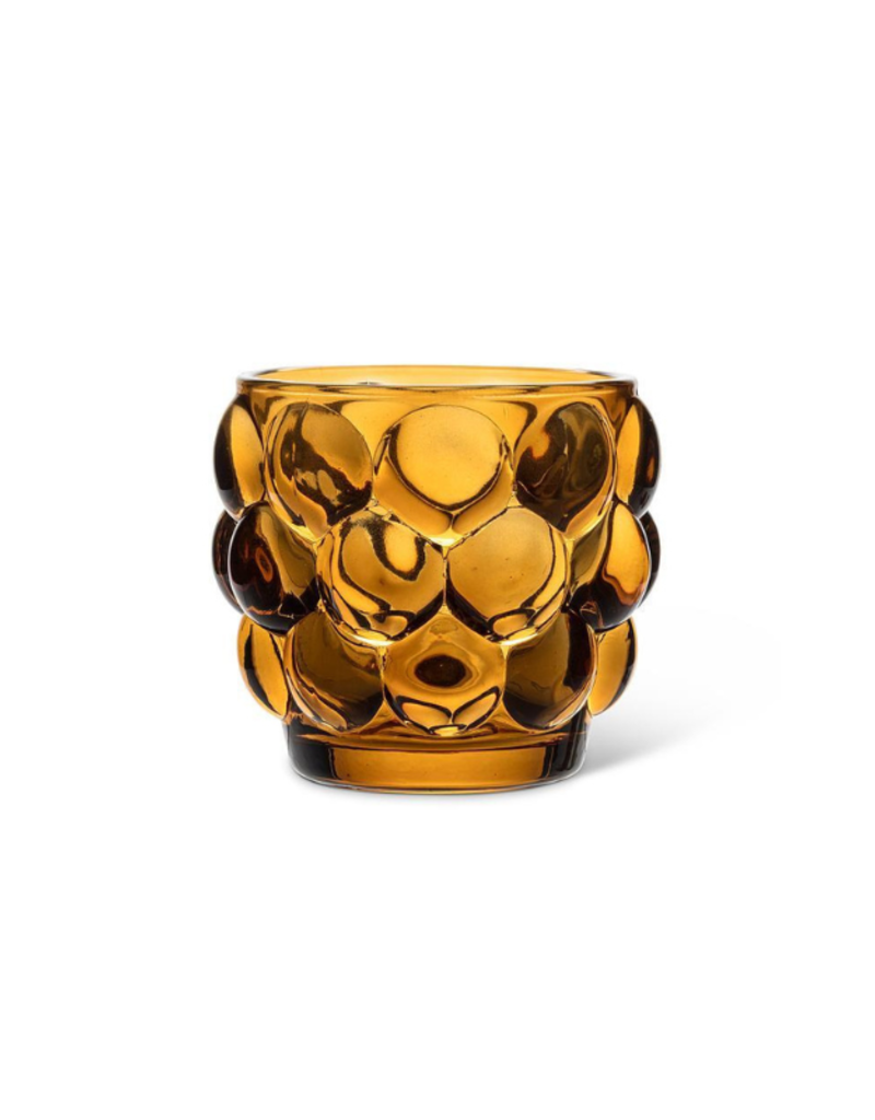 Bubble Votive in Amber 3"