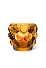 Bubble Votive in Amber 3"
