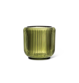 Ribbed Votive in Moss 3.25"