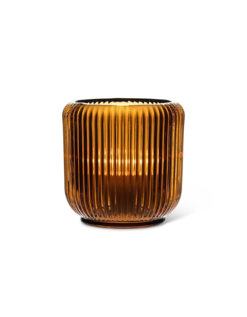 Ribbed Votive Amber 3.25"