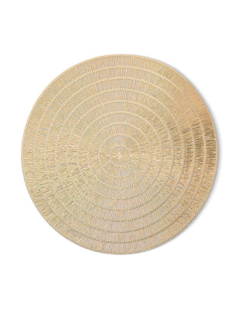 Round Gold Placemat