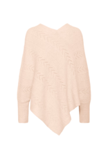 Cream Knit Poncho in Oat Melange by Cream
