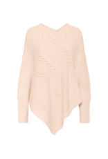 Cream Knit Poncho in Oat Melange by Cream