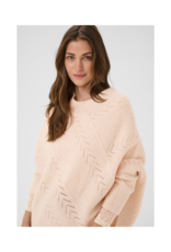 Cream Knit Poncho in Oat Melange by Cream