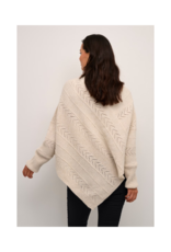 Cream Knit Poncho in Oat Melange by Cream