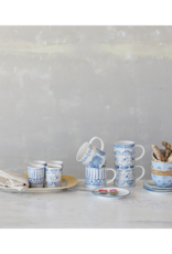 Creative Co-Op Stoneware Fruit & Flower Plate