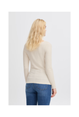 ICHI Cella Longsleeve Tee in Oatmeal Stripe by ICHI