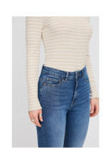 ICHI Cella Longsleeve Tee in Oatmeal Stripe by ICHI