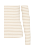 ICHI Cella Longsleeve Tee in Oatmeal Stripe by ICHI