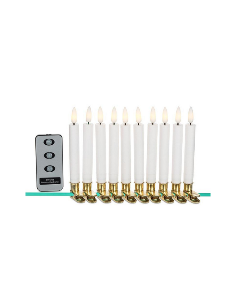 Tree Clip Candles Set of 10 LED