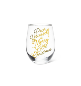 Pour Yourself Christmas Stemless Wine Glass