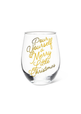 Pour Yourself Christmas Stemless Wine Glass
