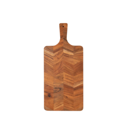 Danica Acacia Chevron Serving Board with Handle