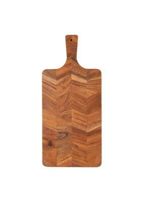 Danica Acacia Chevron Serving Board with Handle