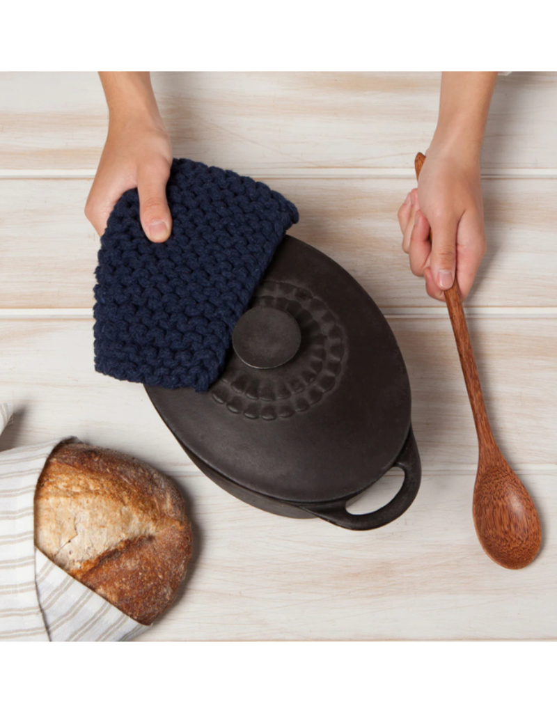 Danica Knit Potholder in Midnight Blue